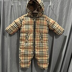 Burberry Kids Puffer Coat Snowsuit Jumpsuit 12 Month